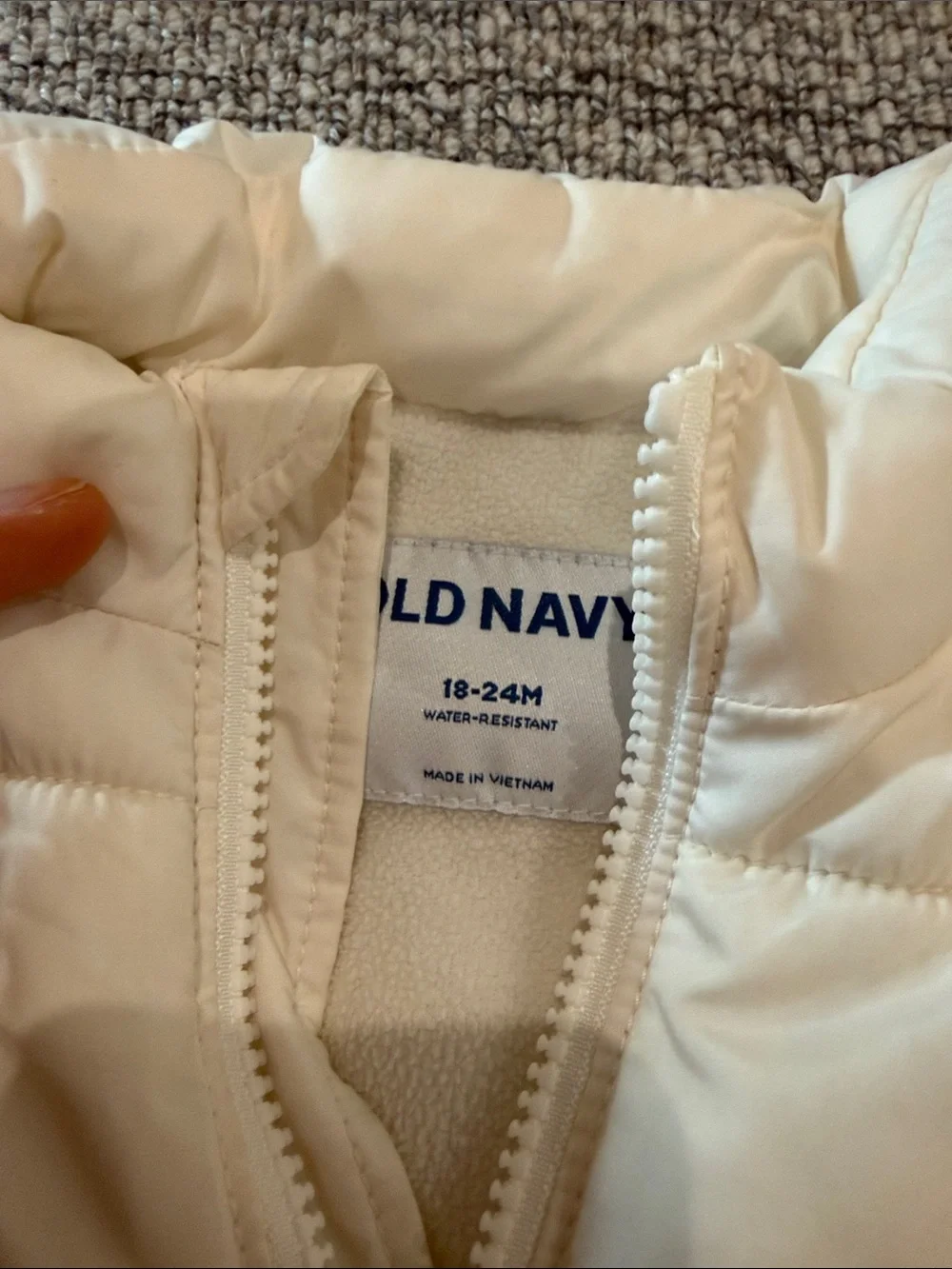 Old Navy Cream Puffer Vest for Kids
